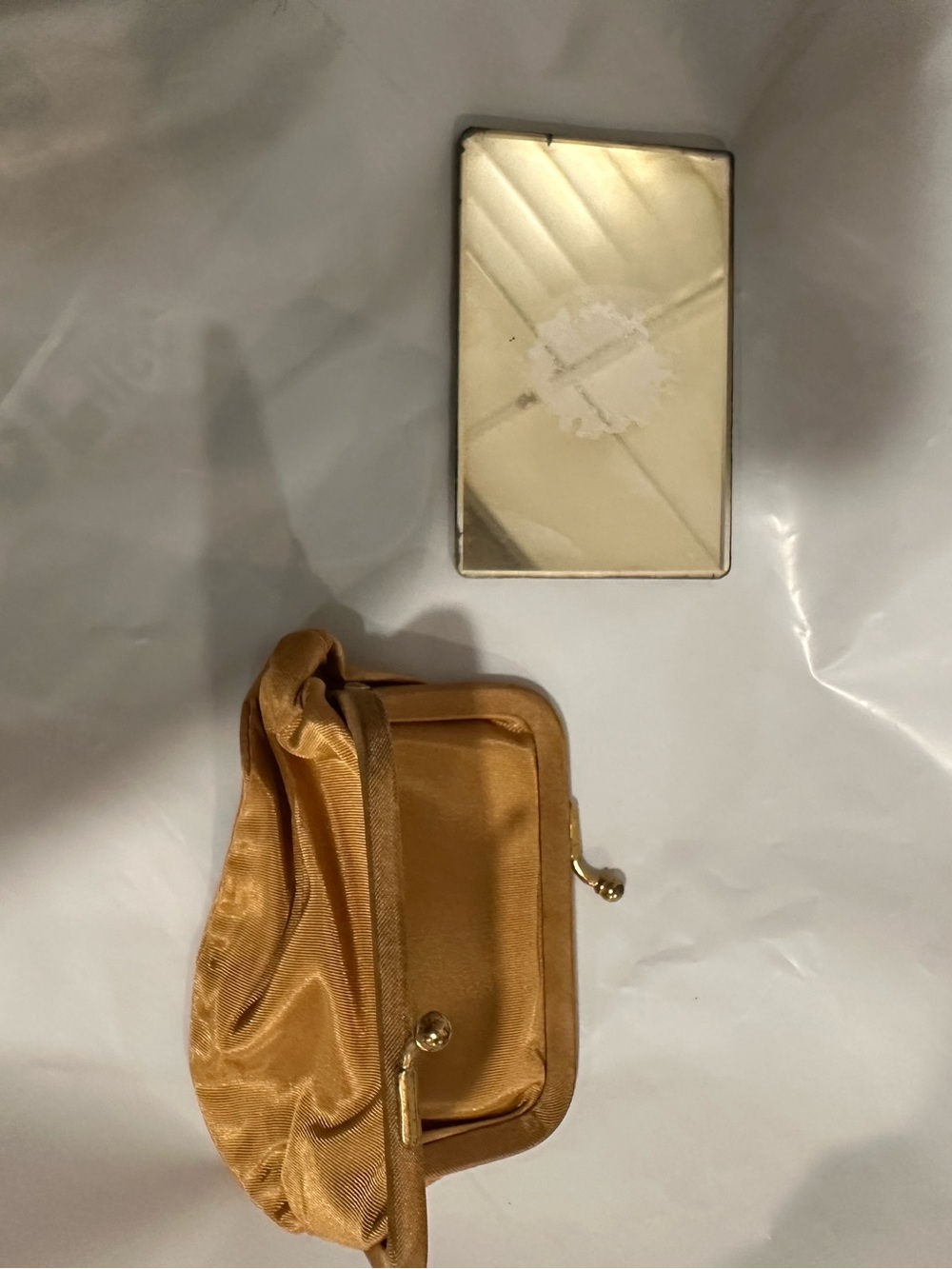 Vintage Whiting & Davis Gold Tone Mesh Evening Mini Bag Convertible Clutch - Picture 5 of 12